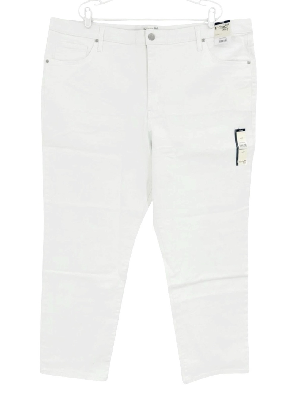 Terra & sky Size 28W stretch white jeans Straight leg NWT